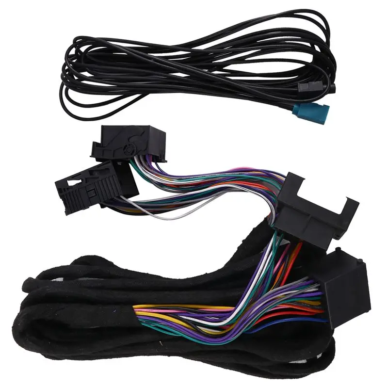 A33K-17+ 40 Pin 6 Meter Extension Wiring Harness For BMW X5 M3 M5 E46 E38 E39 E53 Android Head Unit To Radio Fakra Antenna Power