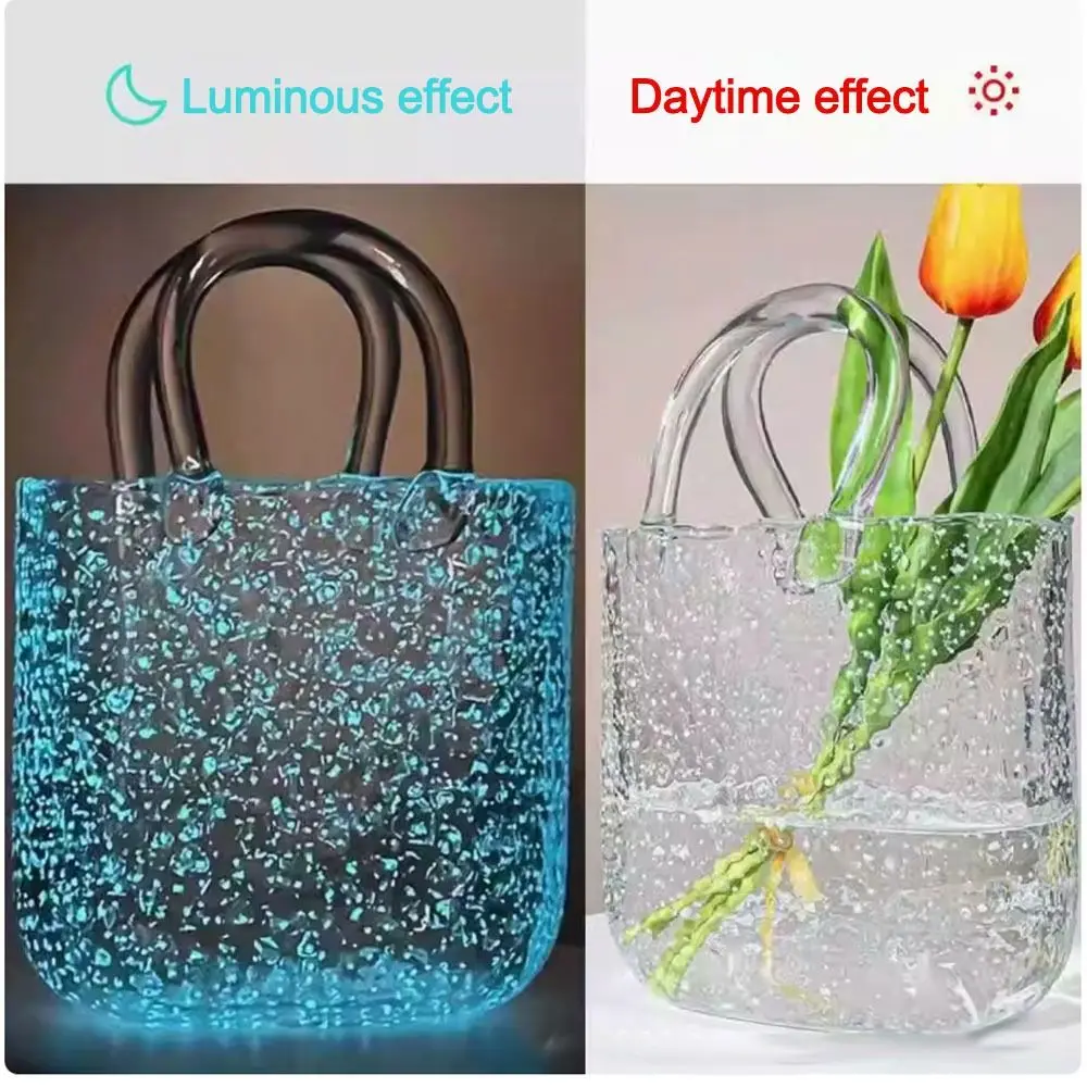 

Hotel Luminous Glass Vases Handmade Restaurant Fluorescent Vase Hydroponic Flower Bubble Shopping Flowers Decorative