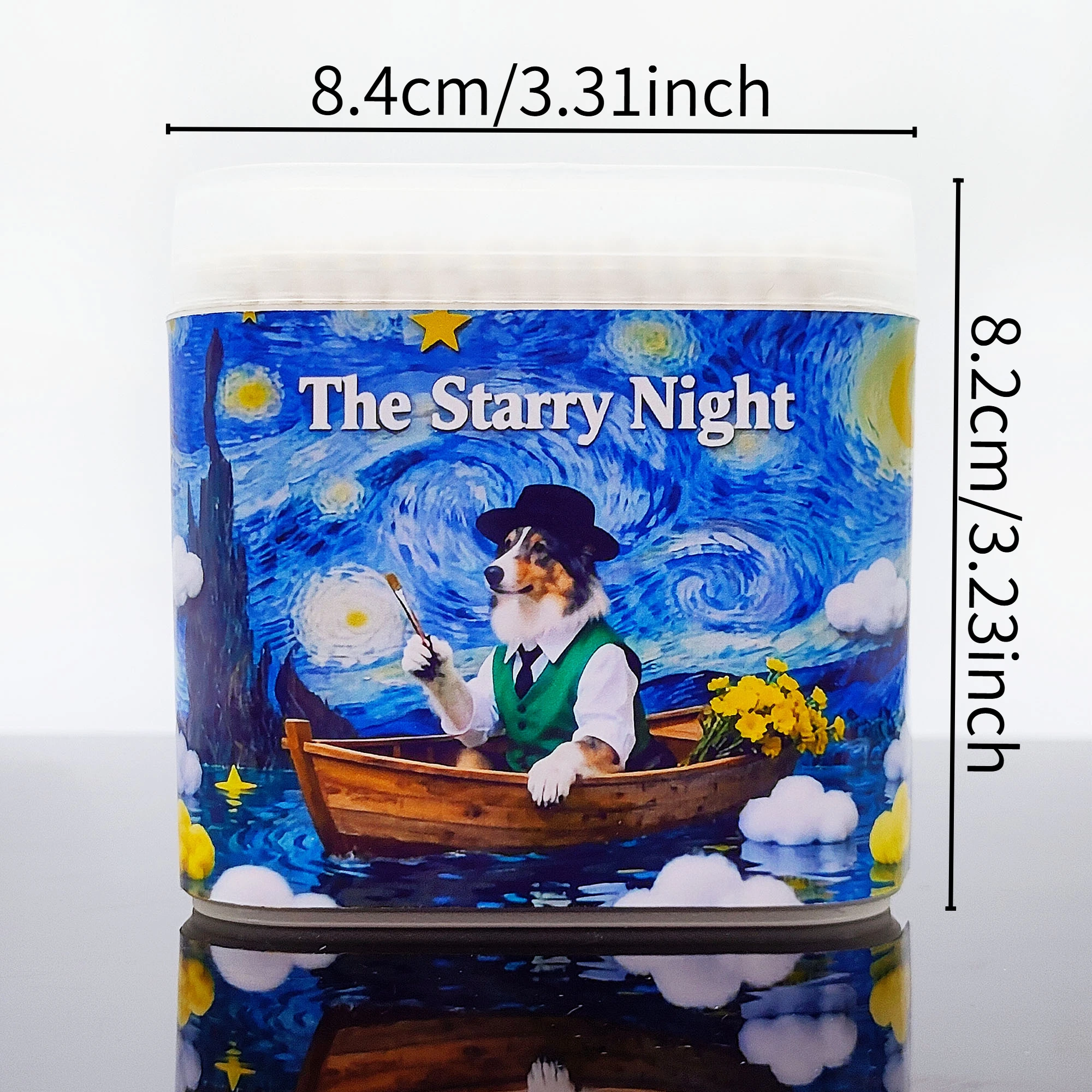 200 قطعة من أعواد القطن ذات طابع حيواني، أعواد قطنية مبتكرة مرصعة بالنجوم، متعددة الوظائف برأسين، عصا أعواد قطنية مستديرة حلزونية. #2