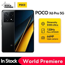 【World Premiere】POCO X6 Pro 5G Global Version 256GB/512GB Dimensity 8300-Ultra 64MP Triple Camera 6.67