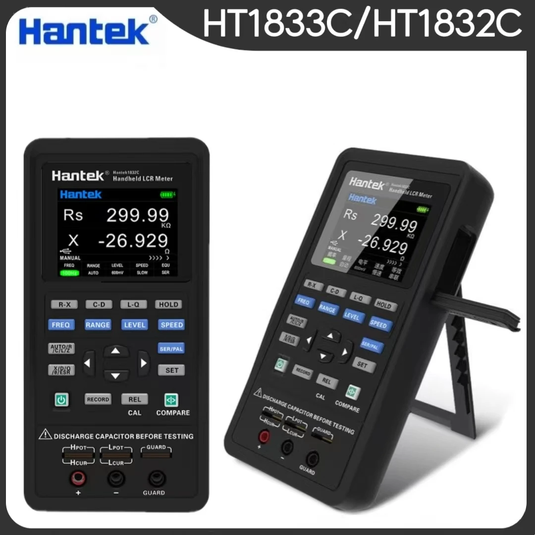 Hantek 1832C /1833C Digital Handheld LCR Meter Handheld Diode Frequency Multimeter Resistance Tester Tool 2.8 