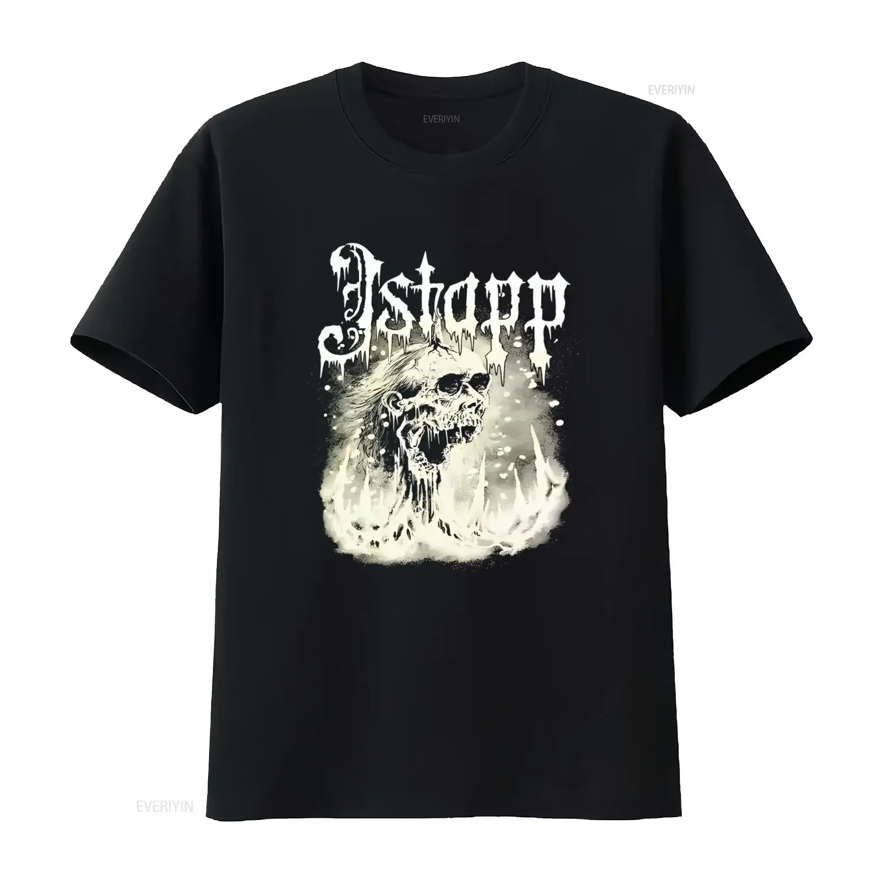 ISTAPP Winter Is Here T Shirt Gothic Skull Design XL Size Perfect for Metal Fans The Chasm Urgehal Urfaust Inquisition Austere