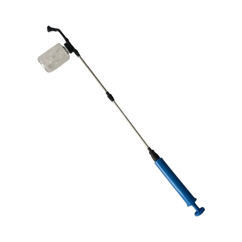 Plastic 500ml Powder Dispenser for Fruit Tree Pollination Garden Diatomaceous Dust Control Ergonomic Handle Blue Black
