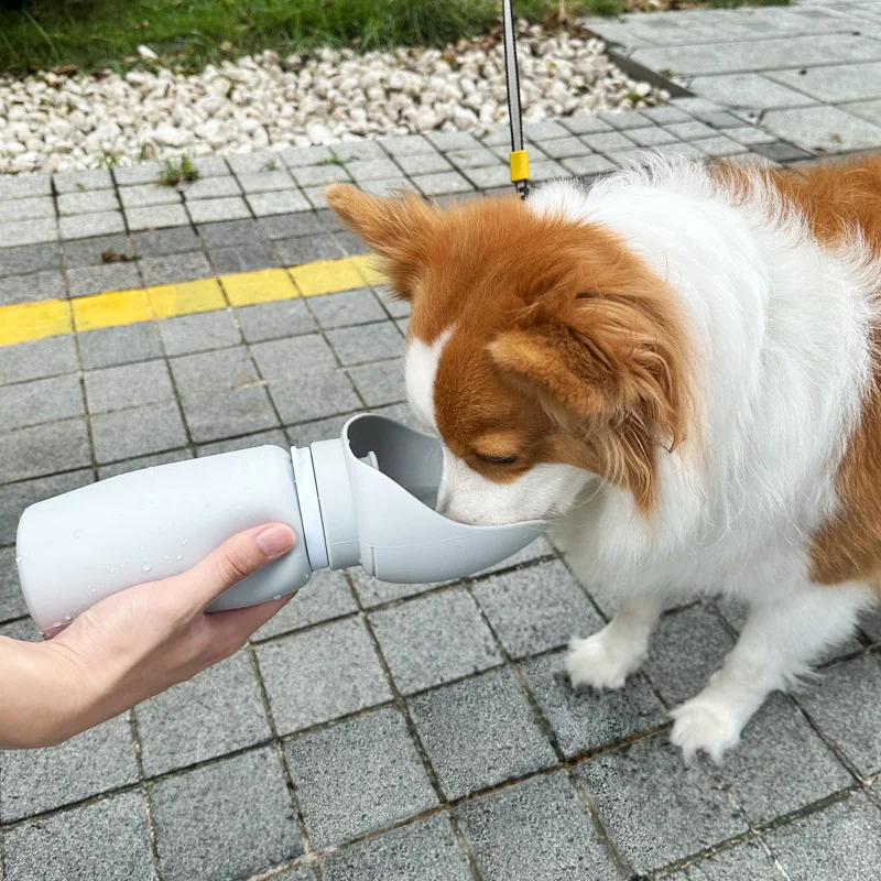 

Portable Dog Outdoor Water Bottle Pet Water Dispenser Leash Attached Walking Cup For Dogs Travel Hiking Feeding Hydration