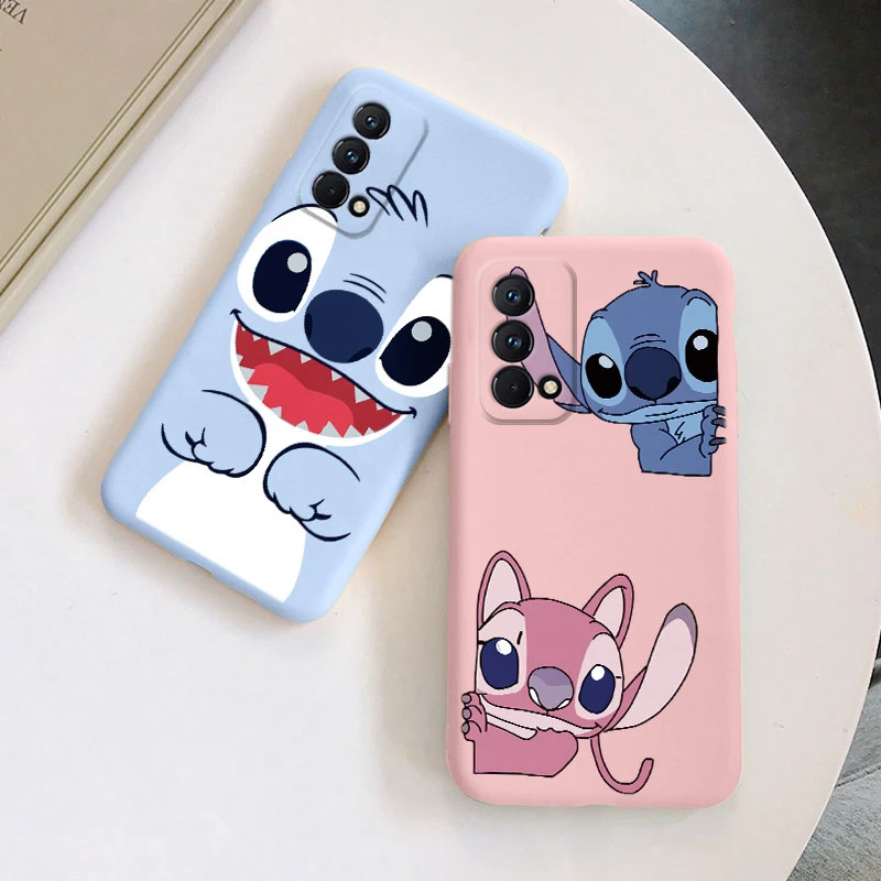 Case For Realme GT Master Edition Back Cover Cute Love Stitch Protect Soft Cover Cartoon Funda For Oppo Realme Q3 Pro Carnival