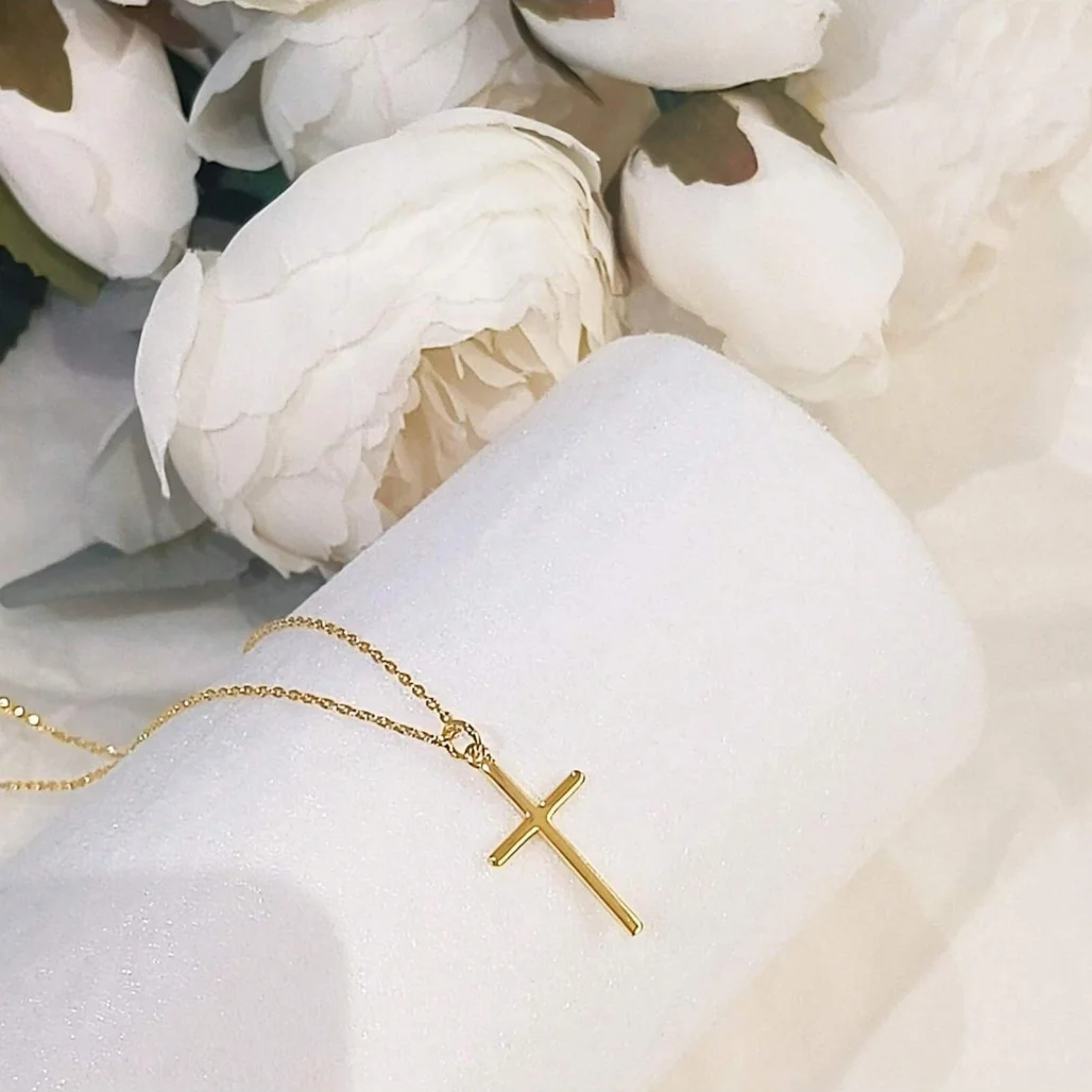 Layered Pearl Cross Necklace, Multi Pendant Adjustable Choker, Stackable Vintage Necklace for Women Jewelry