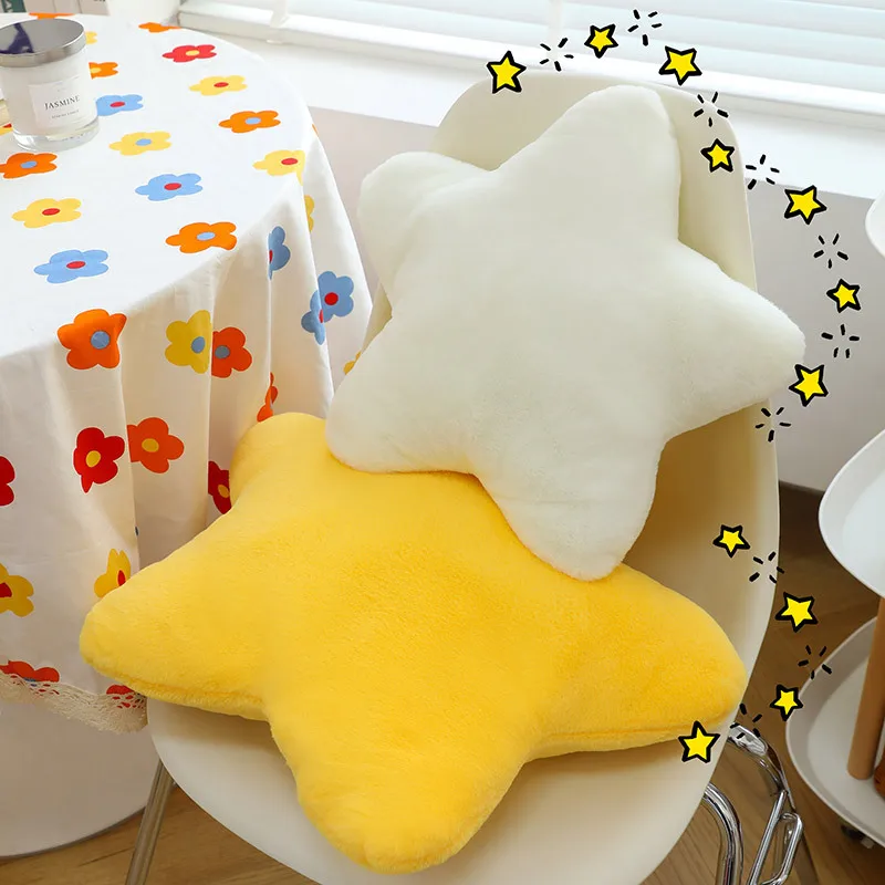 Star Shape Plush Throw Pillow Soft Fluffy Stuffed Cushion Decorative Sofa Pillow For Bedroom Living Room Decor