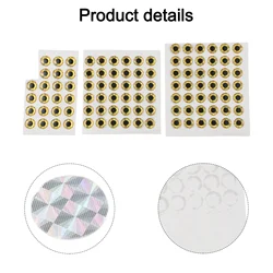 100Pcs Fishing Lure Eyes Fish Eye Stickers Fly Tying 3D Stickers Lure 13mm 14mm 15mm 16mm Fisheye Stickers Fishing Accessories