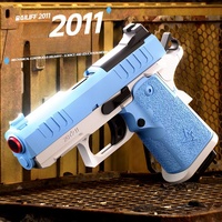 KJ 2011 Pistol Shell Throwing Continuous Firing Blowback Soft Bullet Gun Empty Hanging Birthday Gift