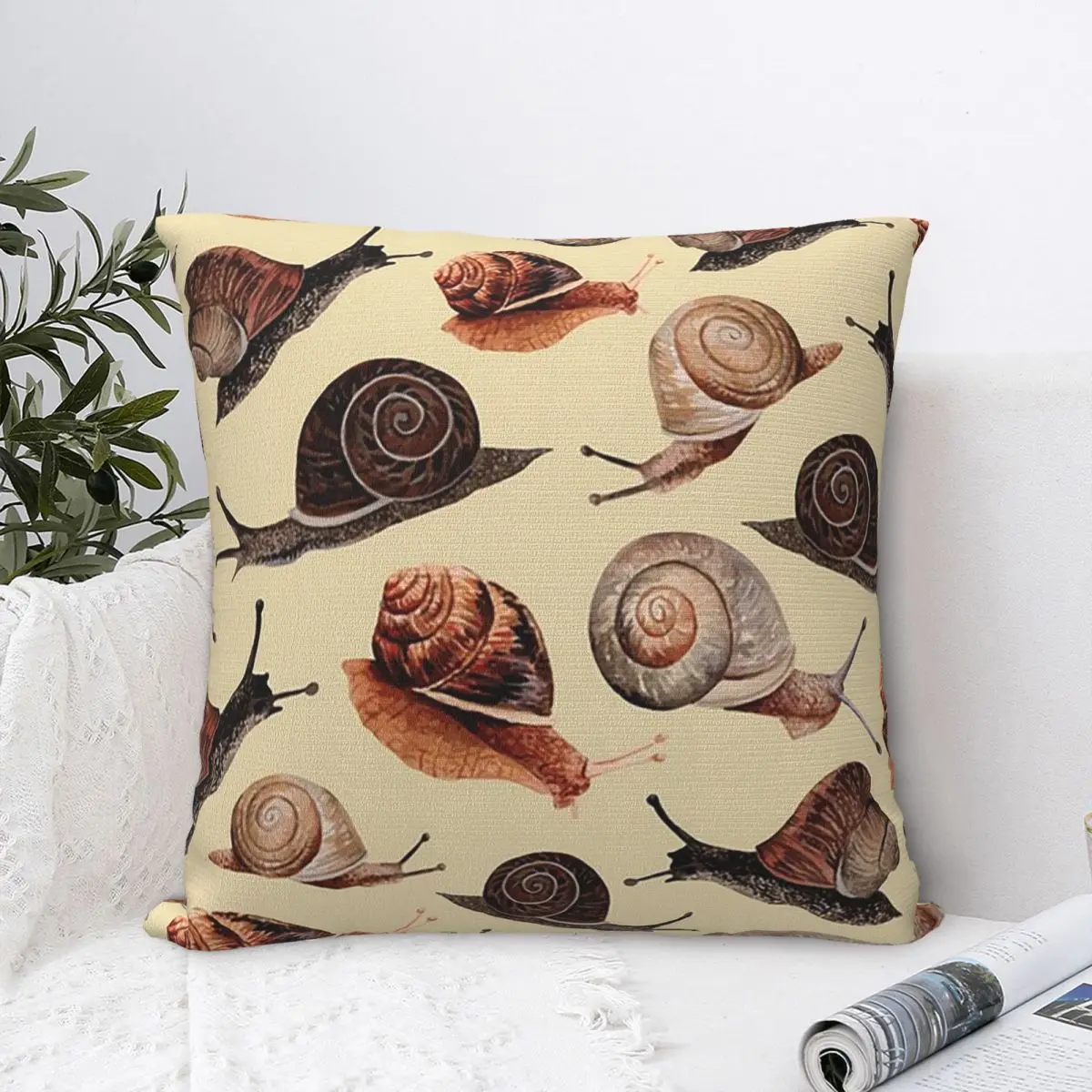 

A Slew Of Snails Pillowcase Polyester Pillows Cover Cushion Comfort Throw Pillow Sofa Decorative Cushions Used for Home Bedroom