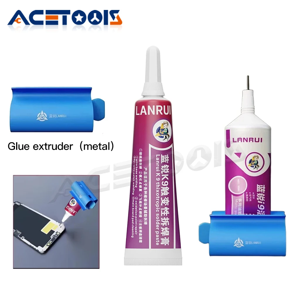 Lanrui K9 15ml Thixotropic De Sulfurization Paste for Fingerprint Flight Line/battery Holder/tail Plug Welding Repair Tools Sets