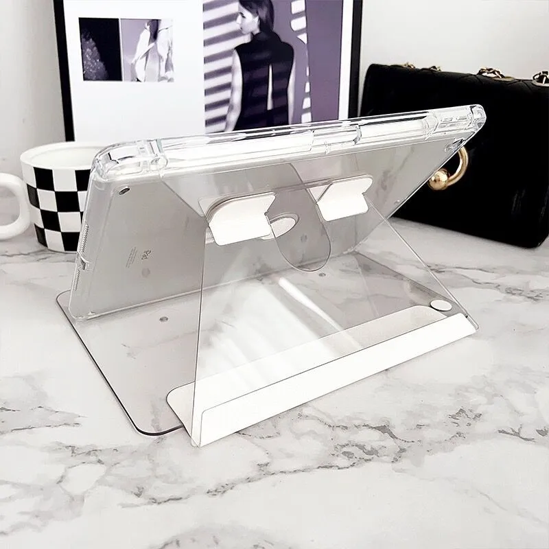 

Crystal Acrylic Case For iPad iPad Air 11 2025 M3 Air7 A16 11th Gen 2025 Air 6th 5 4 10th 10.9 10.2 9th 8th Pro 11 With Pen Slot