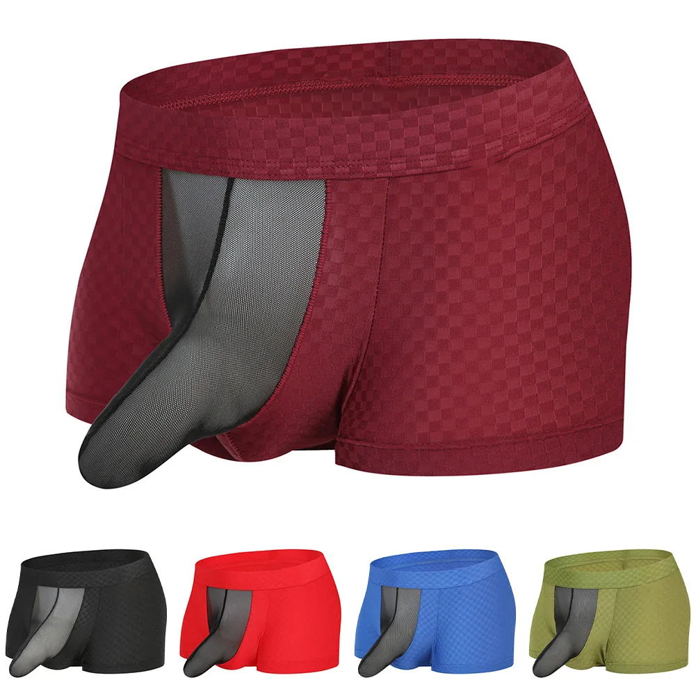 

Мужское прозрачное сексуальное женское белье с низкой талией, трусики унисекс с носом слона, трусы-боксеры, бразильское нижнее белье, трусы-мешочки для геев