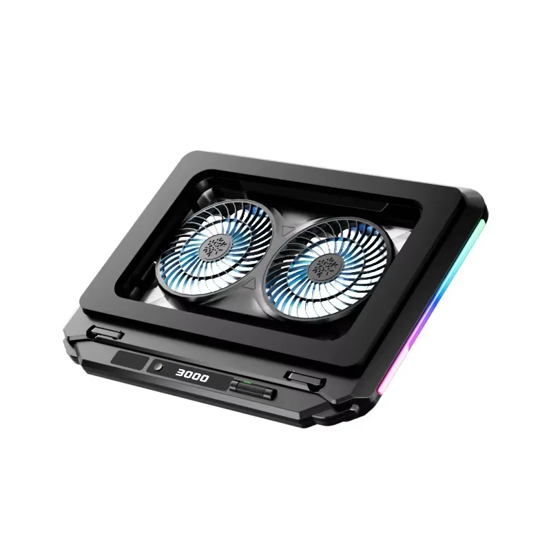 D17 Dual Turbine Wind Pressure ABS Cooling Base Silent Fan Bracket For Laptops And Mobile Phone Efficient Heat Dissipation Tool