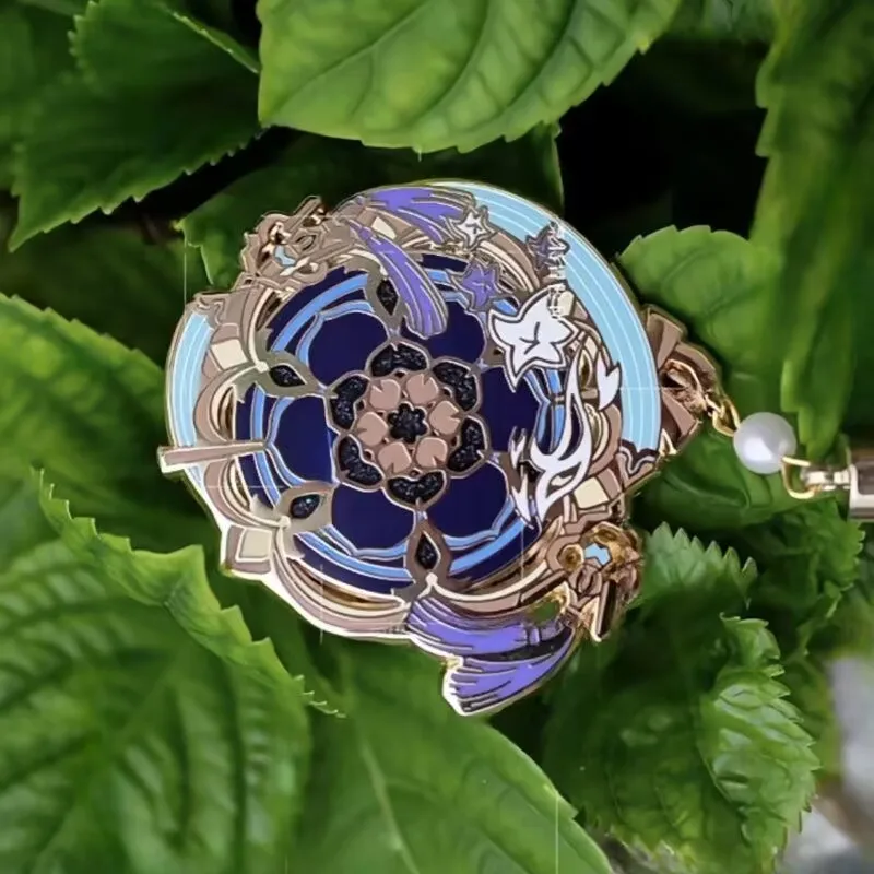 Genshin Impact, 레인저의 작은 라운드 캡, 금속 마이크로 씰 애니메이션 게임 주변 코스프레 브로치 액세서리