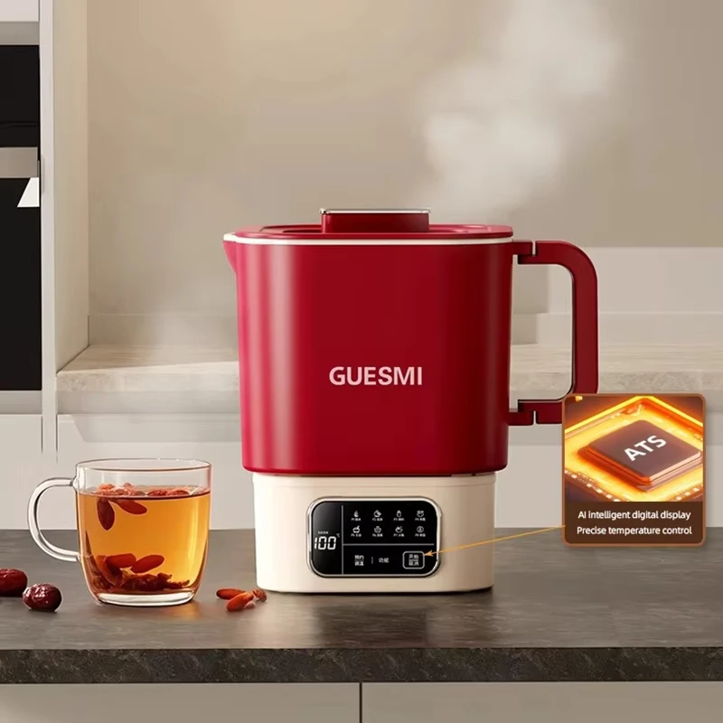 1500ML Opvouwbare Waterkoker Reizen Verwarming Cup Split-type Waterkokers Draagbare Kookpot Verstelbare Temperatuur Waterkoker 220V