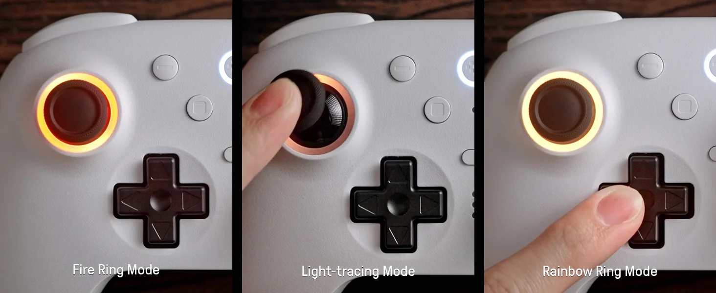 8BitDo Ultimate 2 Bluetooth-Gaming-Controller mit TMR-Joysticks und Hall-Effekt-Trigger für Nintendo Switch, PC, Windows 10 11 – Detail 5