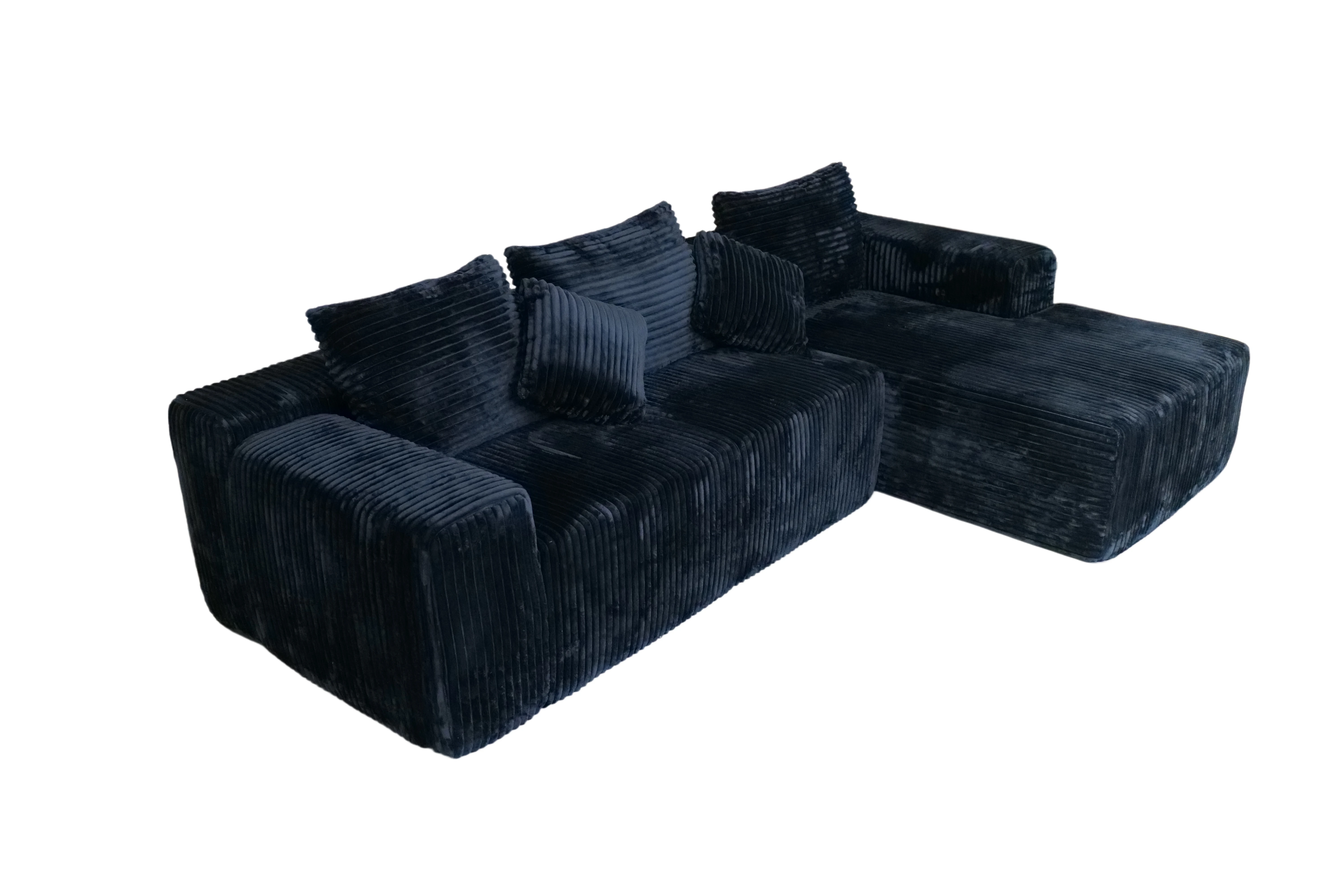 #VERNSSY Modern Velvet Vacuum Compression Sofa Two Seat Modular High Density Sponge Foldable Portable Reclining Removable
