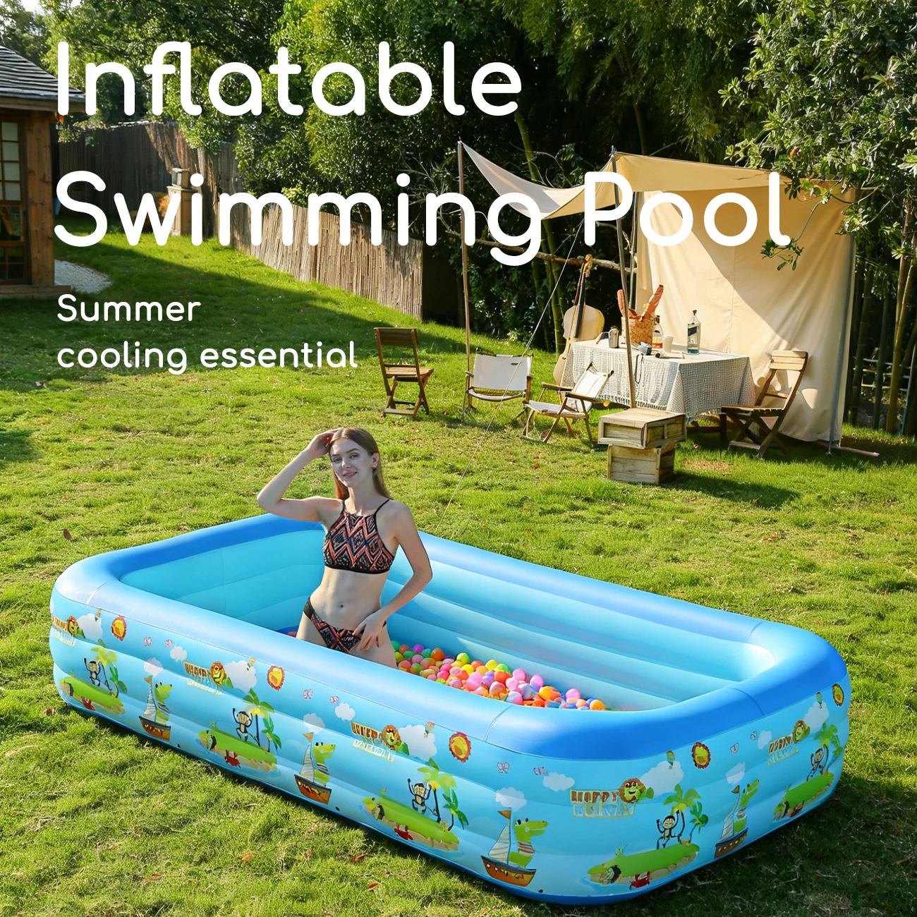 

Надувной бассейн, высокий детский бассейн для дома и улицы, надувная ванна «Океанский мир» с надувным мягким дном