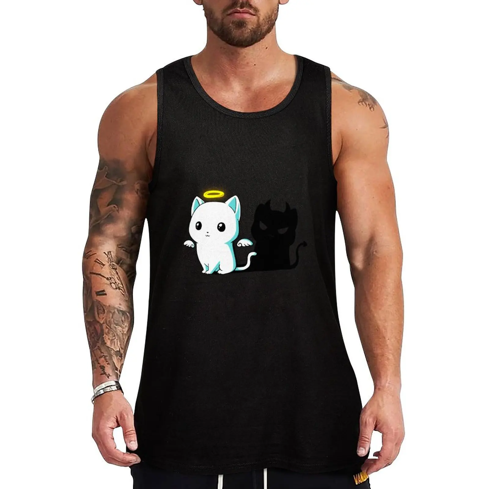 

Angel Cat Tank Top Men's tops Men's gym t-shirt Men's vest