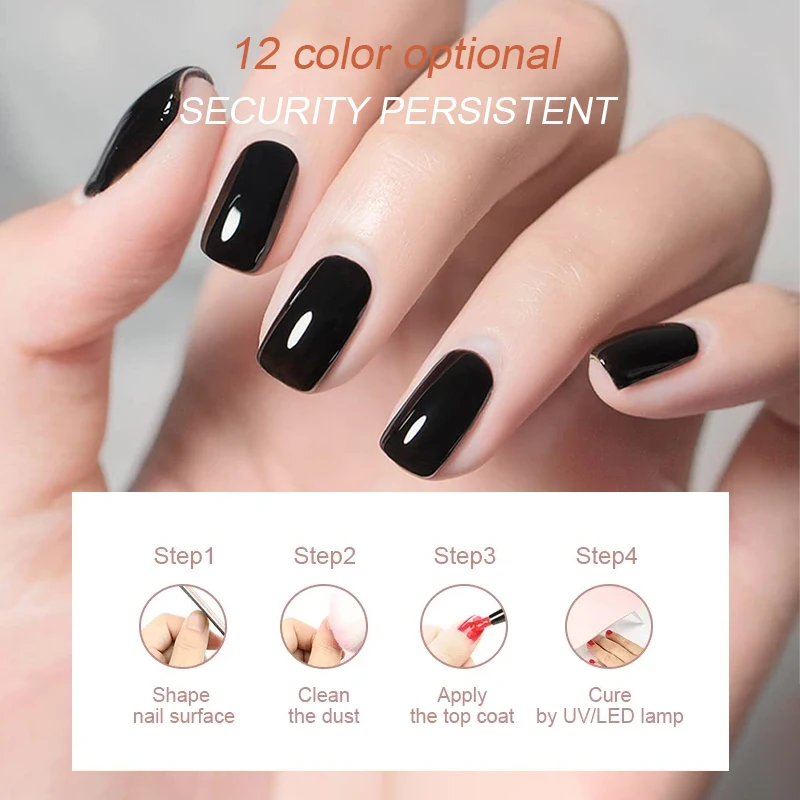 قلم فرشاة طلاء الأظافر جل ، قلم تزيين الأظافر بالورنيش ، لا حاجة إلى قاعدة ، معطف علوي ، مصباح LED ، مصباح UV ، ديكور ، خطوة واحدة ، 3 في 1 #6