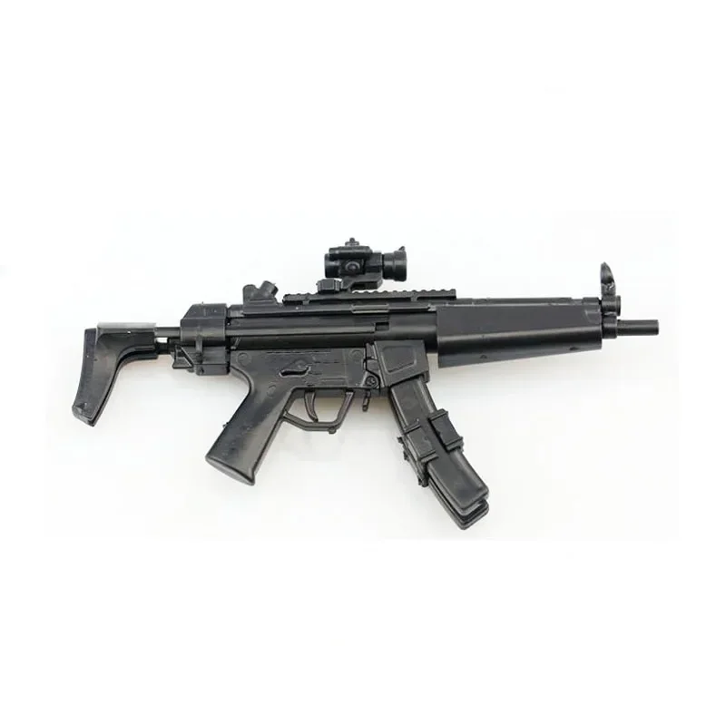 1:6 Scale MP5 Submachine Gun Assembled Firearms Puzzle Plastic Model for 1/6 Action Figure  Building Blocks Boys Gift Toys