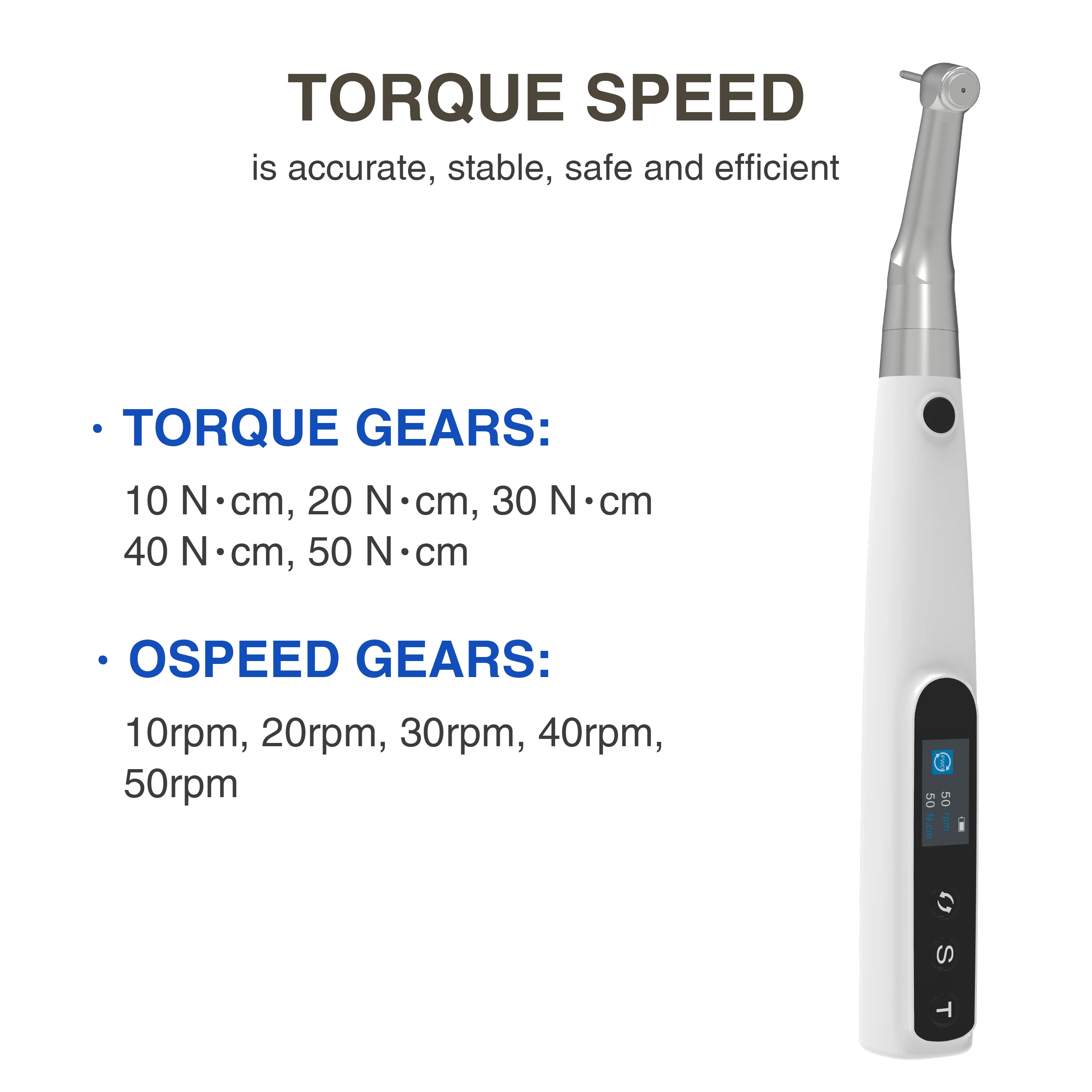 Dental implant electric torque wrench torque 10-50N contra Angle 360 degree rotation dental implant wrench system tool