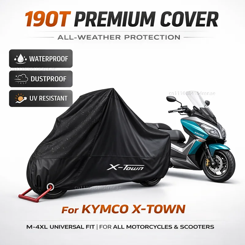 

For KYMCO X-TOWN125i X-TOWN300i 190T Scooter Cover Waterproof Dustproof UV Protection All Season
