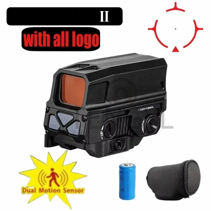 

Holographic Red Dot II Sight Tactical Hunting Rifle Scope for Milsim Airsoft w/20mm Picatinny Rail Mount with Full Markings