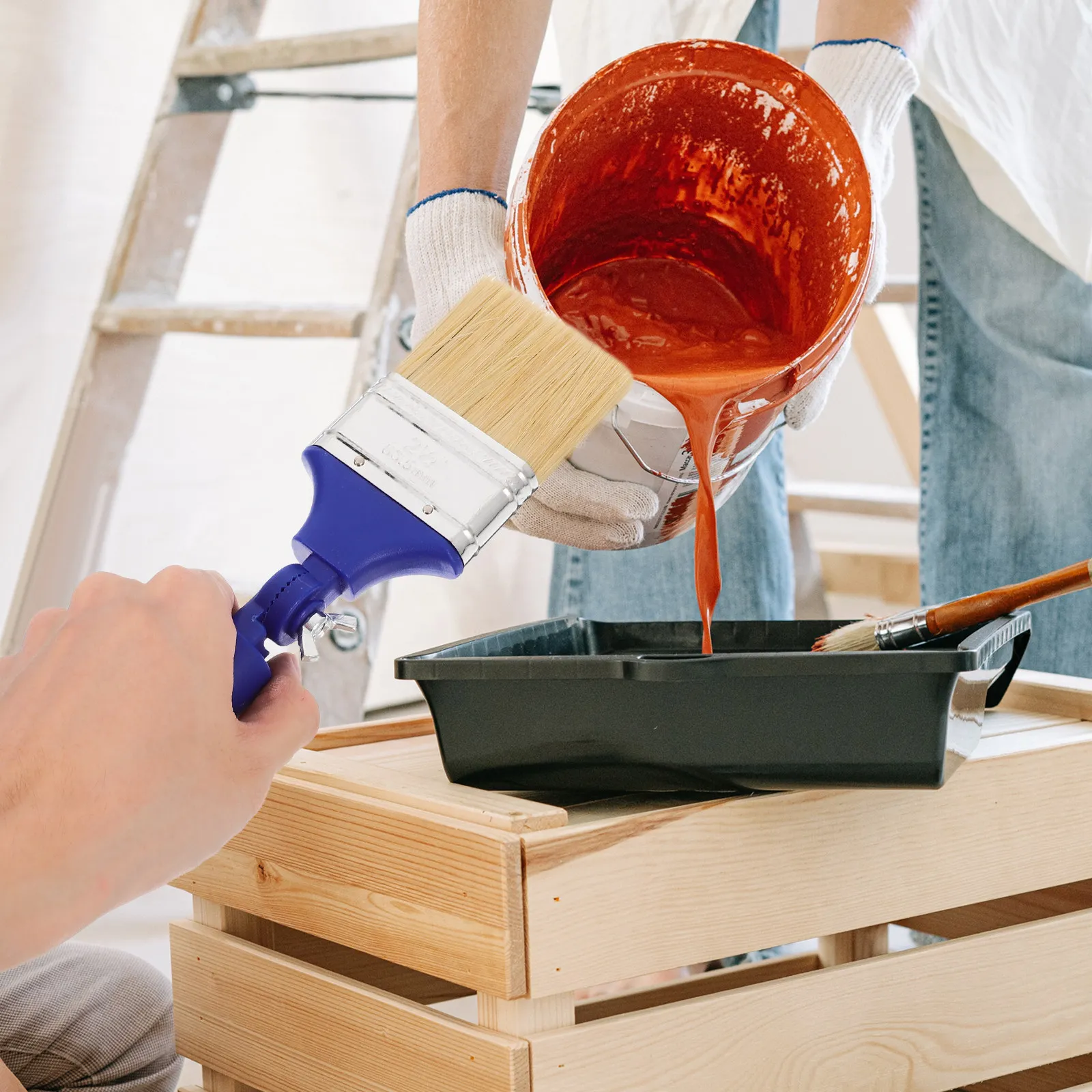 

Регулируемая кисть-лопатка для рисования, плоский кончик 2,5 дюйма, для тонких деталей, для масляных, акриловых и водорастворимых красок, художественные кисти