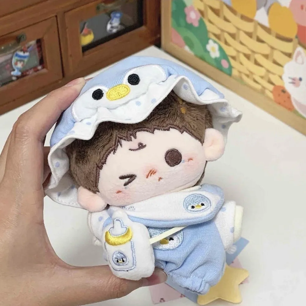 

1 set Penguin Baby 10cm Cotton Doll Clothes Cartoon Baby Bottle Cotton Doll's Clothes Set Mini Outfit 10cm Doll Clothes