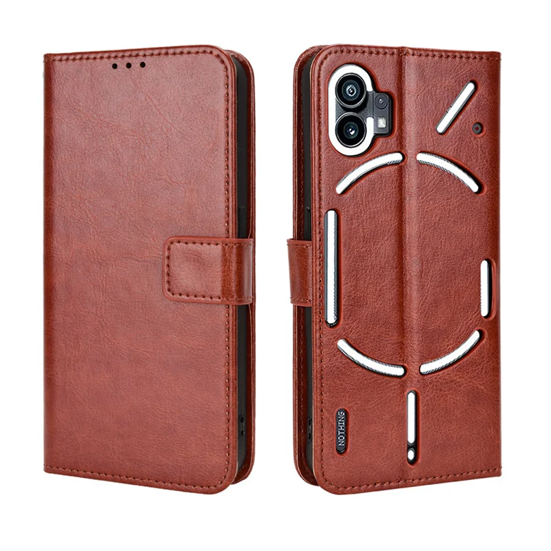 Skin Feel Leather Texture Flip Cover For Nothing Phone 1 Case Magnetic Book Stand Coque Nothingphone 2 No Thing Phone1 5G Fundas