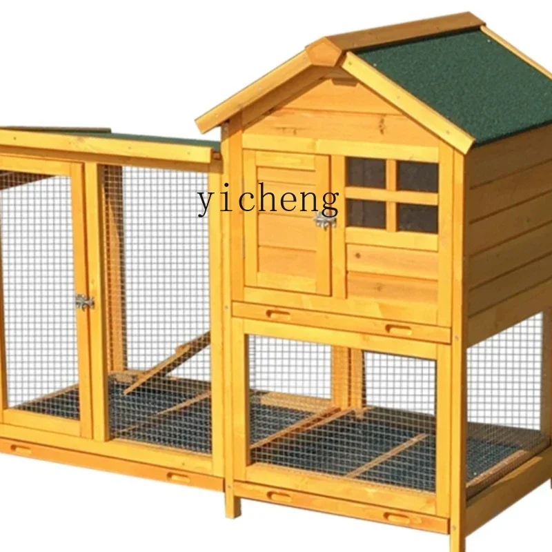 b11-7.1 outdoor rabbit cage automatic manure cleaning household anti-spray urine rabbit nest villa cat cage pigeon cage luxury