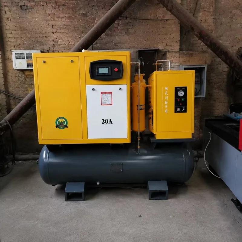 Laser Cutting Machine Special Integrated Screw Air Compressor Industrial Grade Water Oil Free Air Compressor