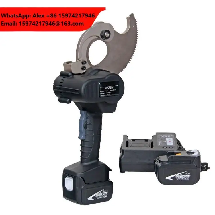 EC-50M EC-65M Battery Powered Electric Cordless Hydraulic Cable Cutter Tool Ratchet Max 65 Mm Cu Al Cable Wire Scissors