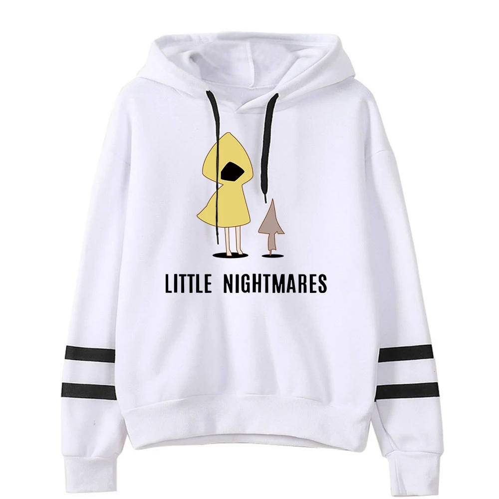 Kleine Nachtmerries Hoodies Pocketless Mouw Heren Sweatshirt Harajuku Streetwear Horror Adventure Game Kleding Plus Size