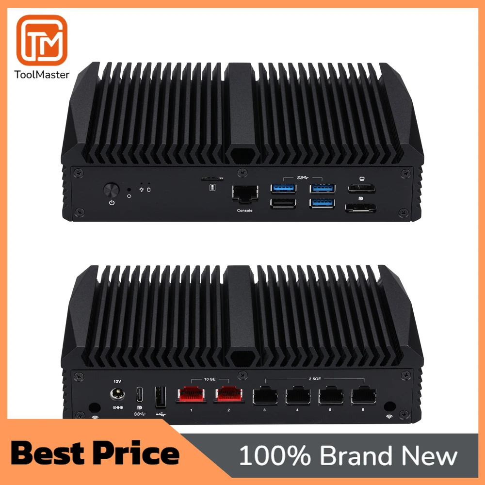 

[Hot Sale]DIY Soft Router Gateway By Qotom Mini PC Q10900H6 Series N100/ I3-N305 Processor 2x 10G LAN 4x 2.5G LAN DDR5 RAM 1U Ra