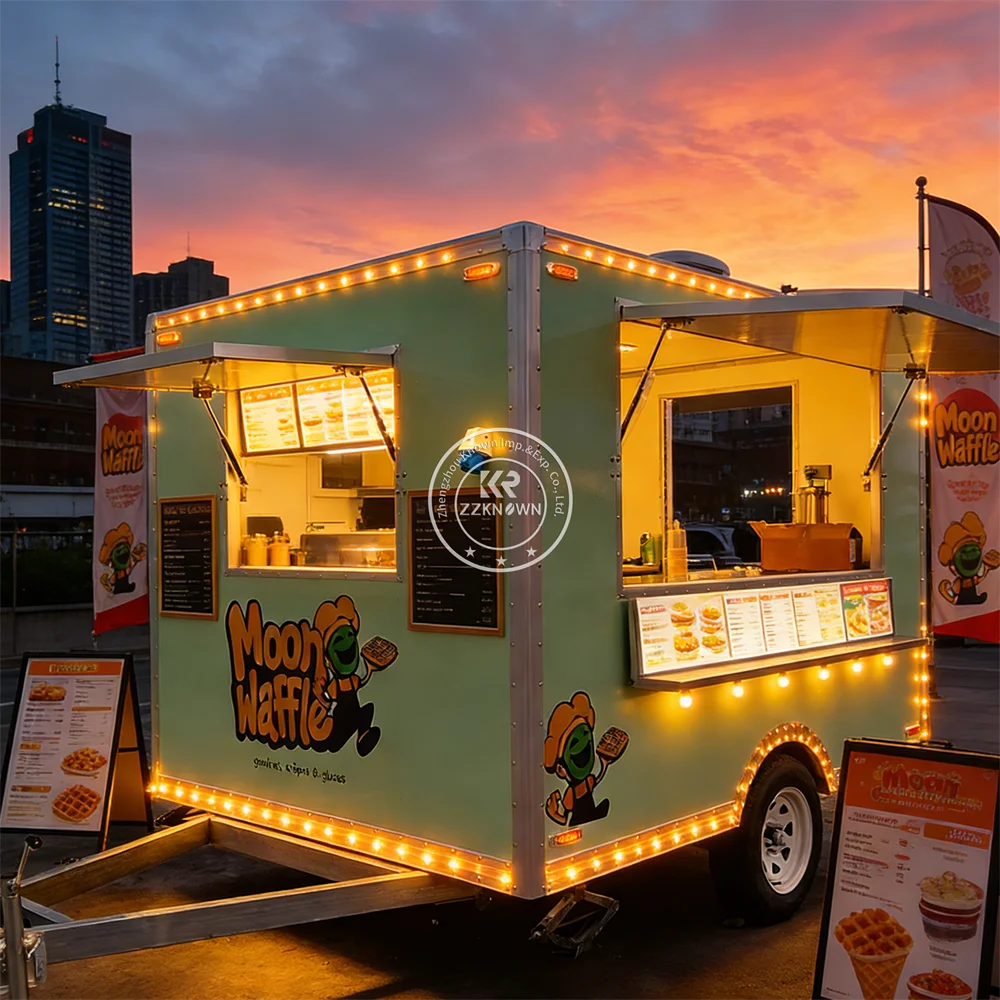 

Commercial French Fries Snack Street Food Truck Mobile Catering Trailer Outdoor Hot Dog Food Trailer Fully Equipped