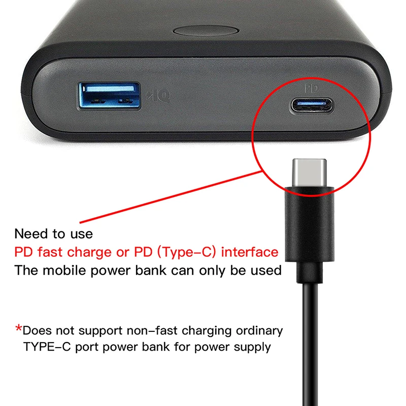 for dji Goggles 2 Cable type-c port power bank charging for dji avata drone accessories