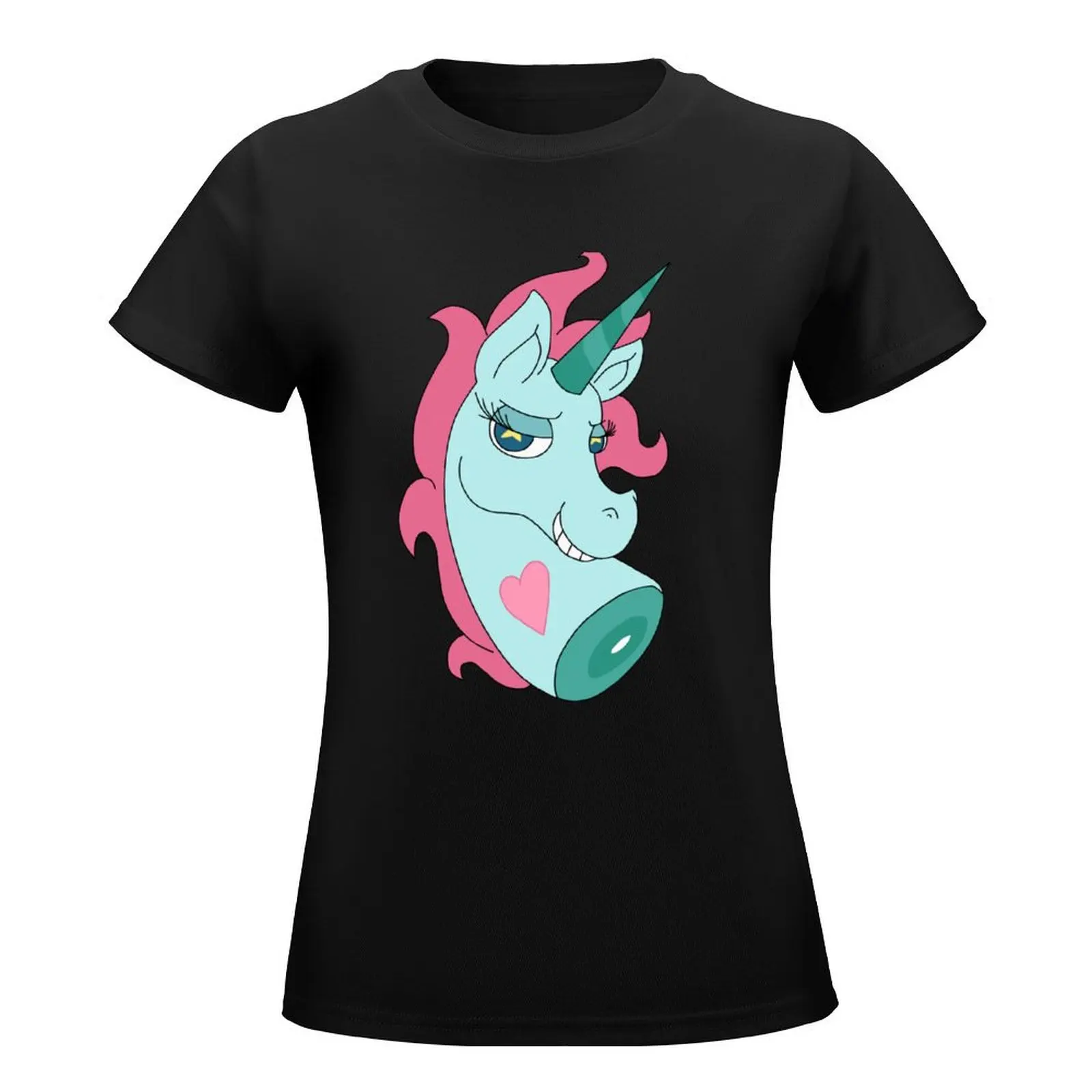 Sassy Pony Head T-Shirt graphics plus size tops kawaii clothes summer tops Women's summer blouses 2024