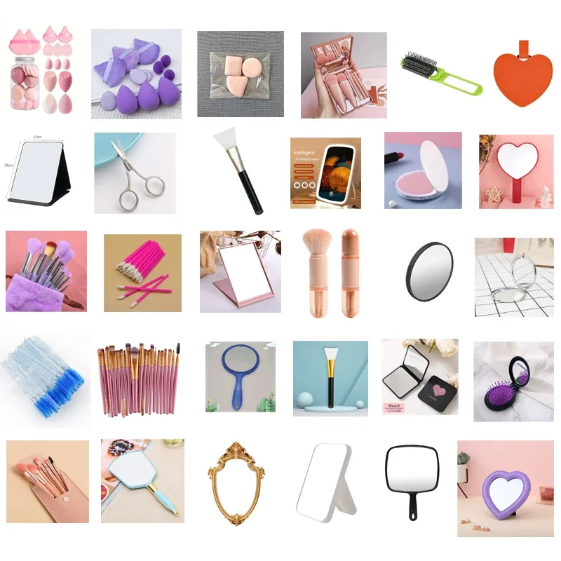 LED-make-upspiegel touchscreen 3-licht draagbare staande opvouwbare make-upspiegel met 5x vergrotende cosmetica LED-spiegel