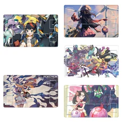 60*35*0.2cm Anime Pokemon gra PTCG dedykowana mata do gry w karty bitwa przeciw trenera Lillie Acerola Marnie Dawn kolekcje zabawki