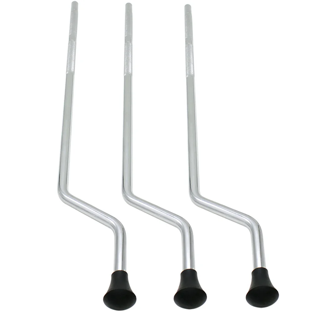 3pcs Metal Floor Tom Drum Legs Support Anti-slip Replacement Feet Drum Legs