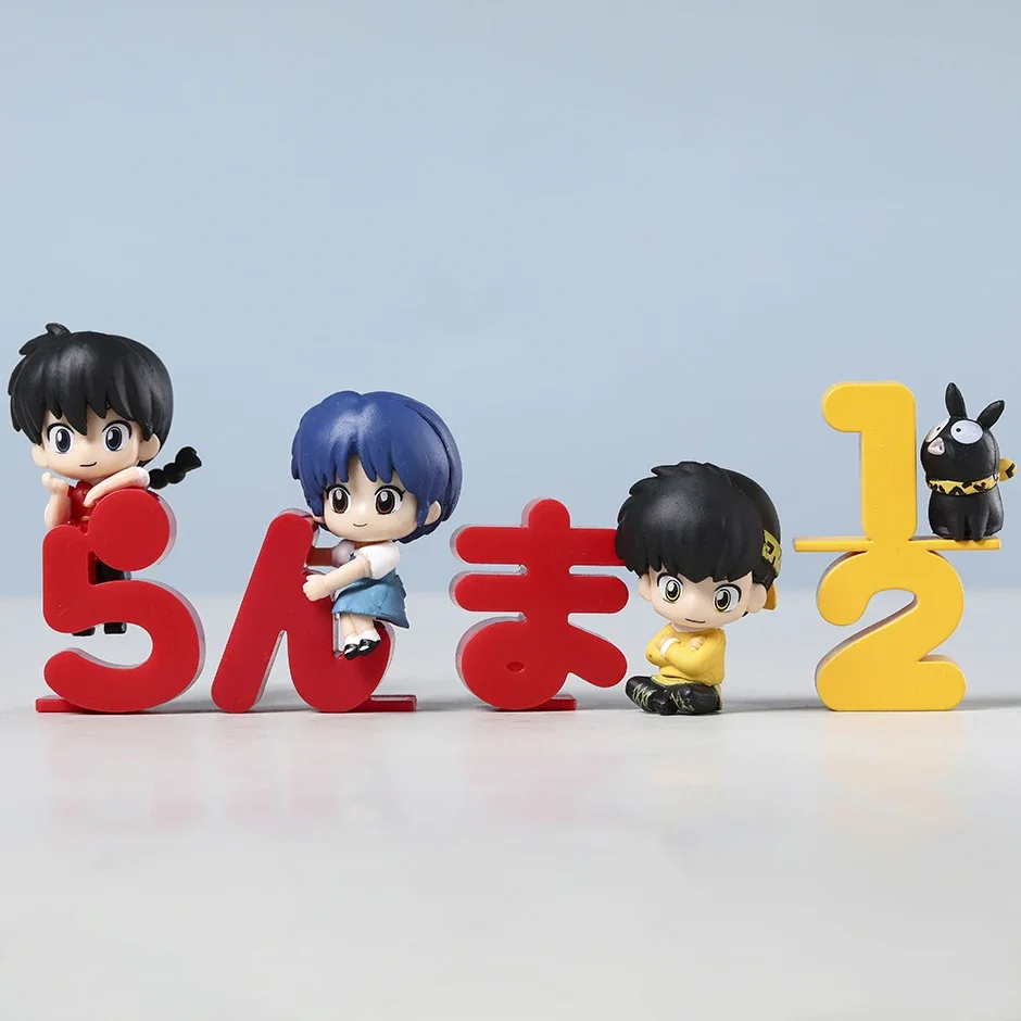 Set of 4 Ranma 1/2 Tendou Akane PVC Figures Cute Toys Model Dolls Brinquedos