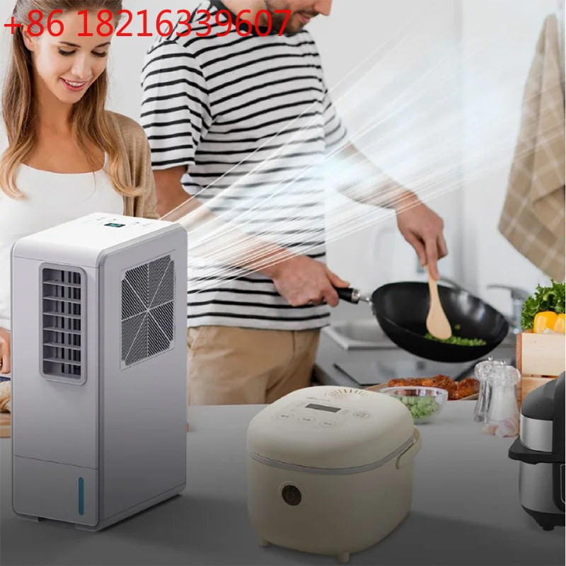 Portable Ductless Air Conditioner for Kitchen Cooling, 500W (1800 BTU) Rapid Cooling, with Oil-Control Filter