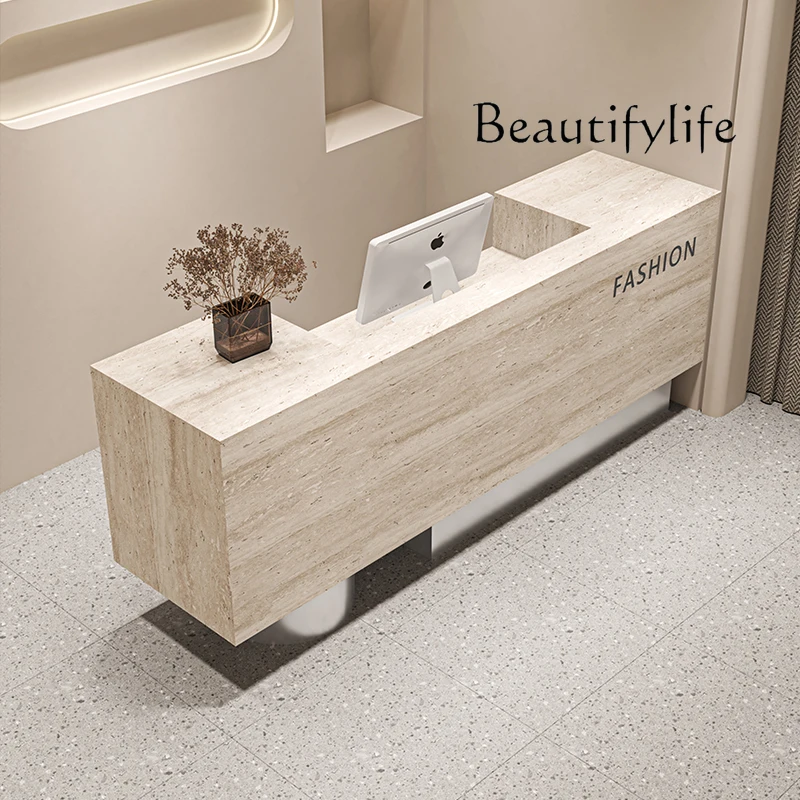 

Salon Unique Reception Desks Luxury Hotel Display European Corner Reception Desks Minimalist Simple Mostrador Lounge Furniture