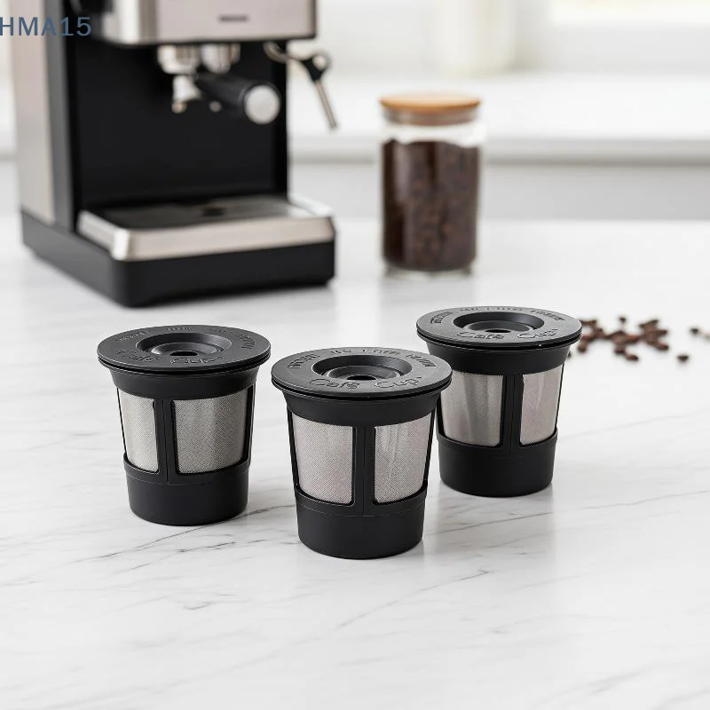 【YA】3pcs Refillable Coffee Pods Capsule Adapter Mesh K Cups Espresso Filter for Household Coffee Makers Use