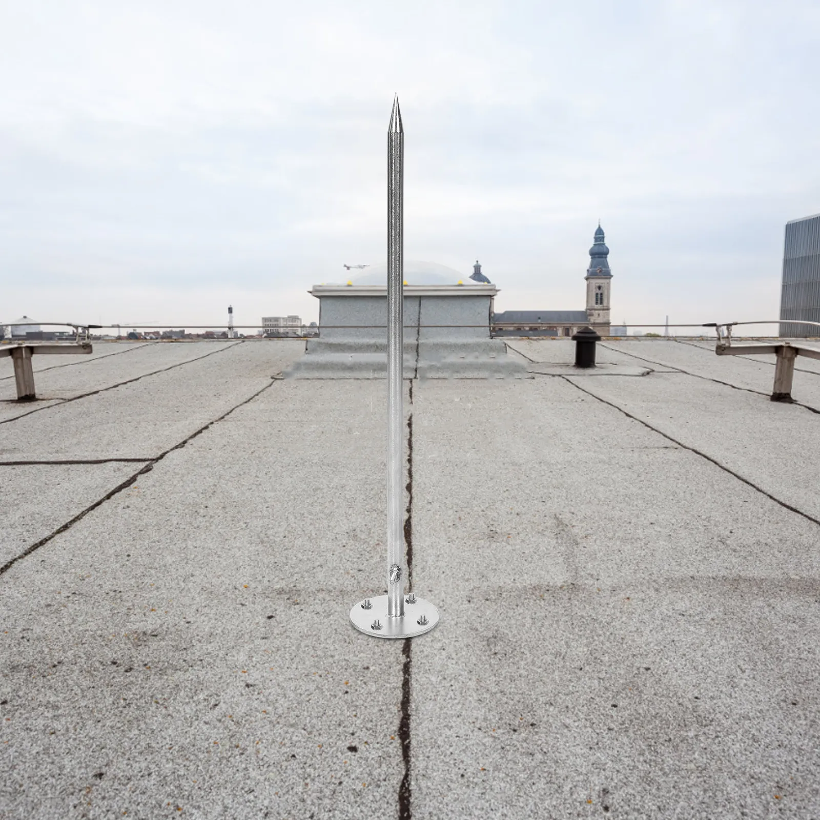 Stainless Steel Rod Effective Outdoor Protection Pole Easy Installation for Roof Industrial House School
