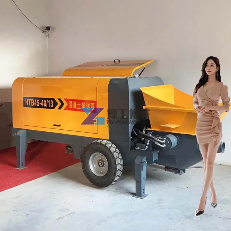 Diesel Concrete Pump Concrete Trailer Pump with Wheels Concrete Pump Car Secondary Structure Column Pump