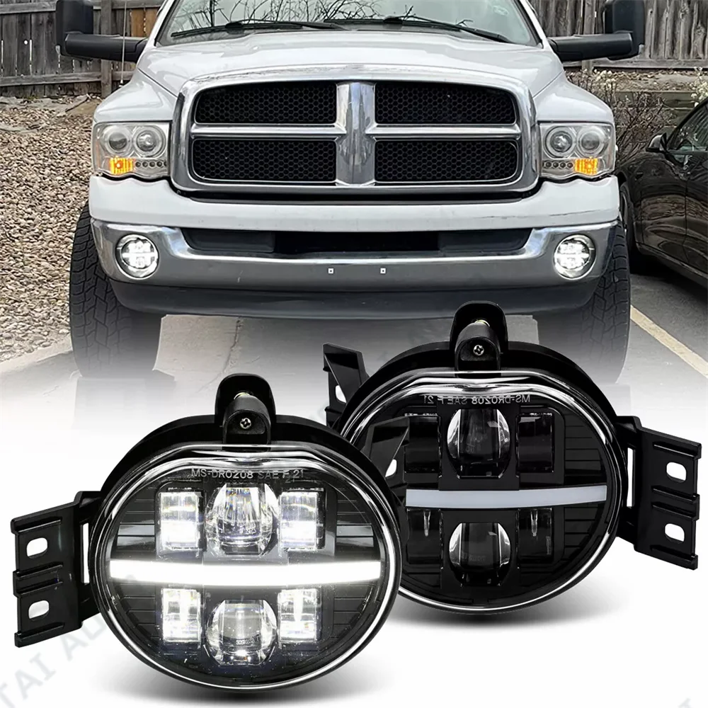 

LED Fog Lights For Dodge Ram 1500 2002-2008 Dodge Durango 2004-05 Ram 2500 3500 Pickup Truck 2003 Daytime Running Light DRL Lamp